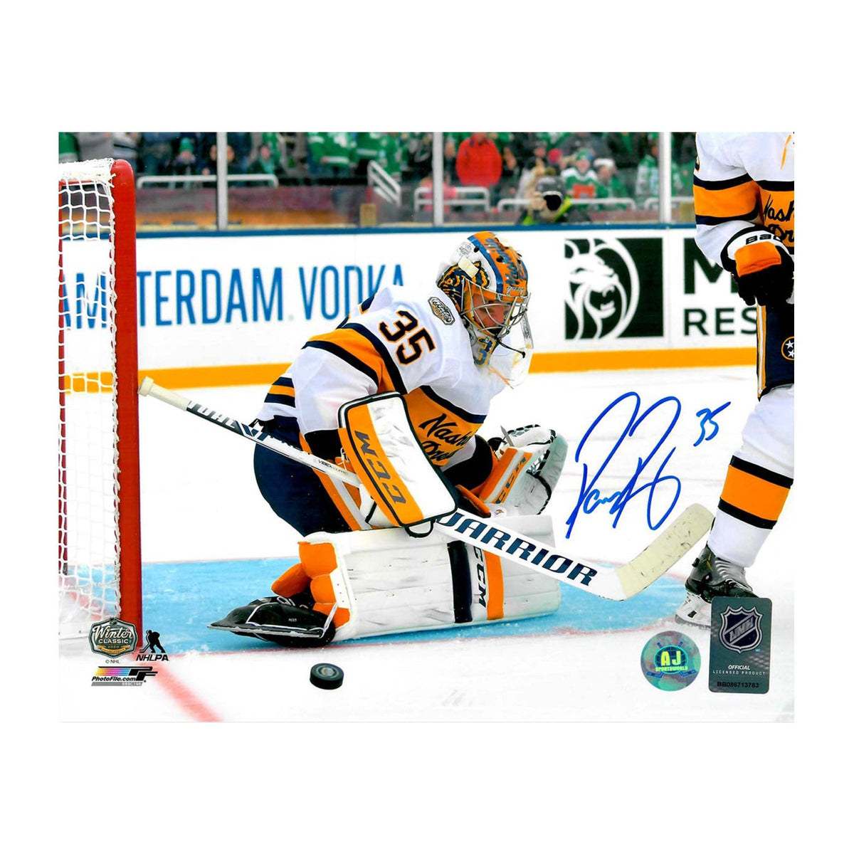 Pekka Rinne Signed Nashville Predators Winter Classic 8x10 Photo product image 1, provided for visual reference and product