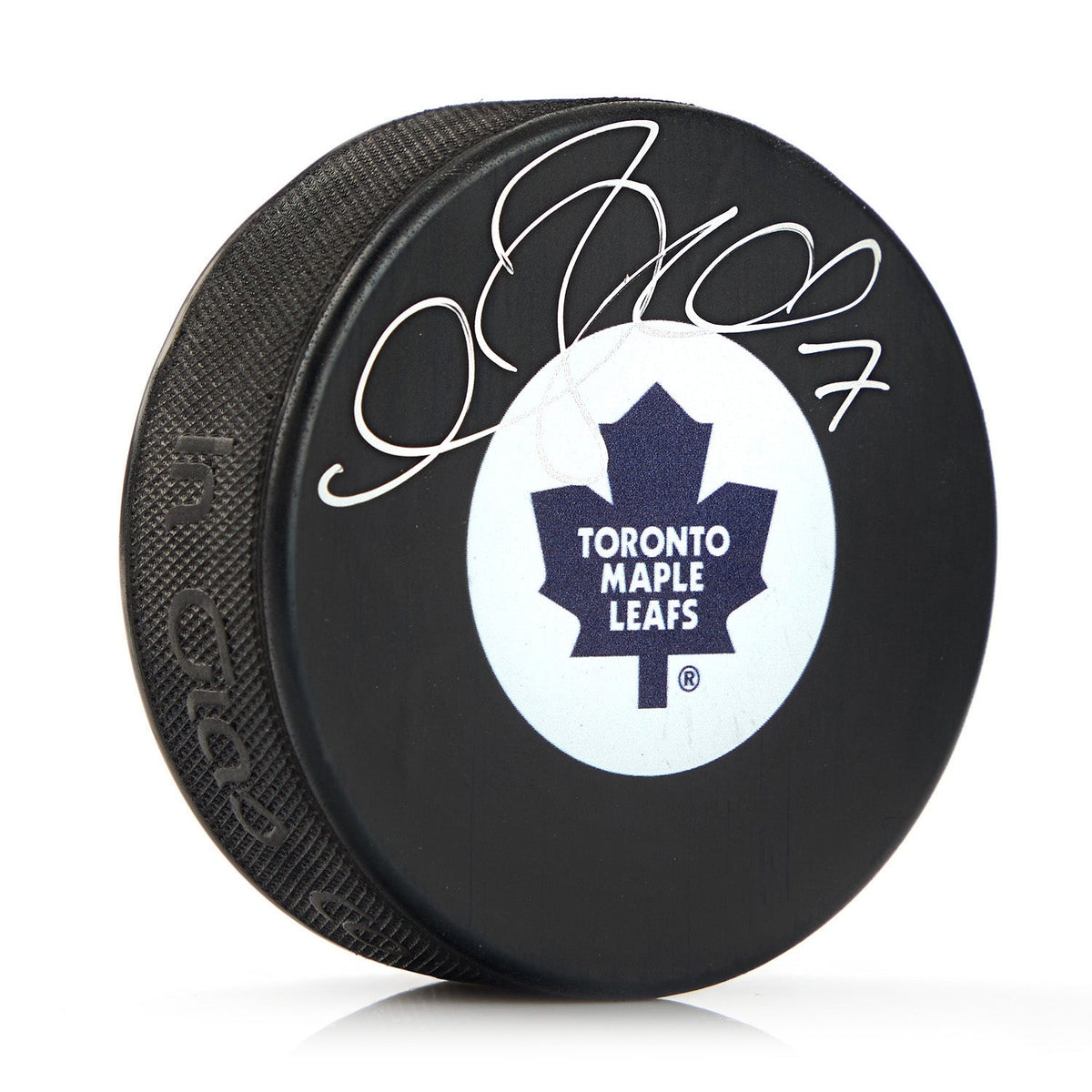 Gary Roberts Autographed Toronto Maple Leafs Retro Logo Puck product image 1, provided for visual reference and product