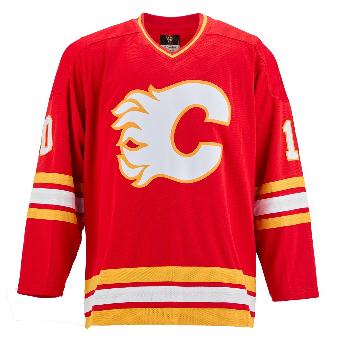 Gary Roberts Autographed Calgary Flames Fanatics Throwback Jersey product image 2, provided for visual reference and product