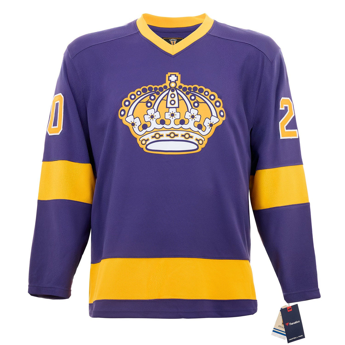 Luc Robitaille Signed Los Angeles Kings Rookie Fanatics Throwback Jersey with ROY Note product image 2, provided for visual