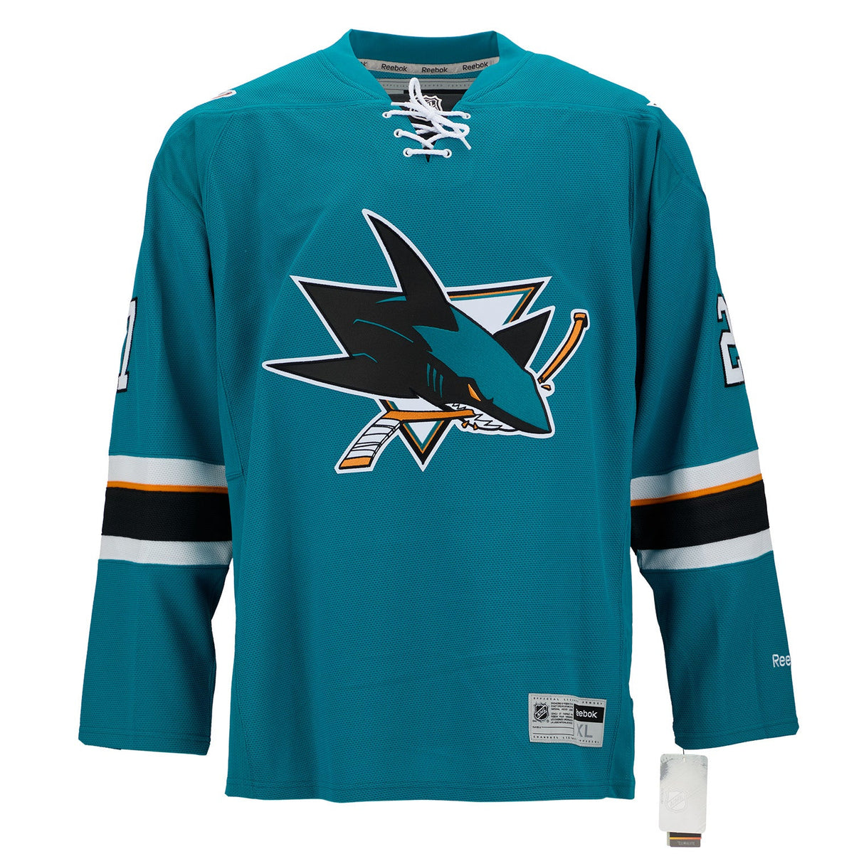 Jeremy Roenick San Jose Sharks Signed & Dated Final Game Vintage Reebok Jersey product image 2, provided for visual