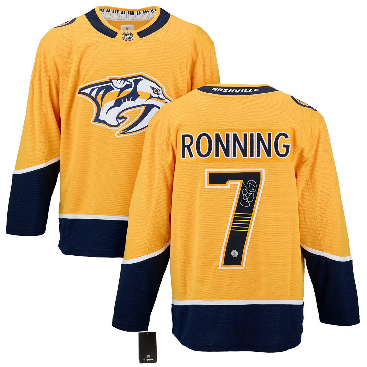 Cliff Ronning Autographed Nashville Predators Fanatics Breakaway Jersey product image 3, provided for visual reference and