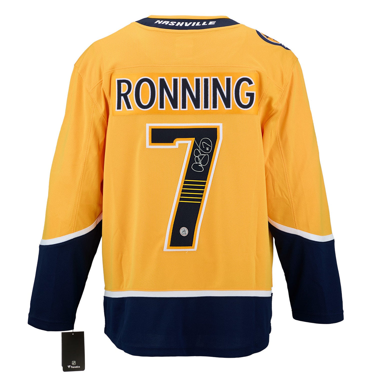 Cliff Ronning Autographed Nashville Predators Fanatics Breakaway Jersey product image 1, provided for visual reference and