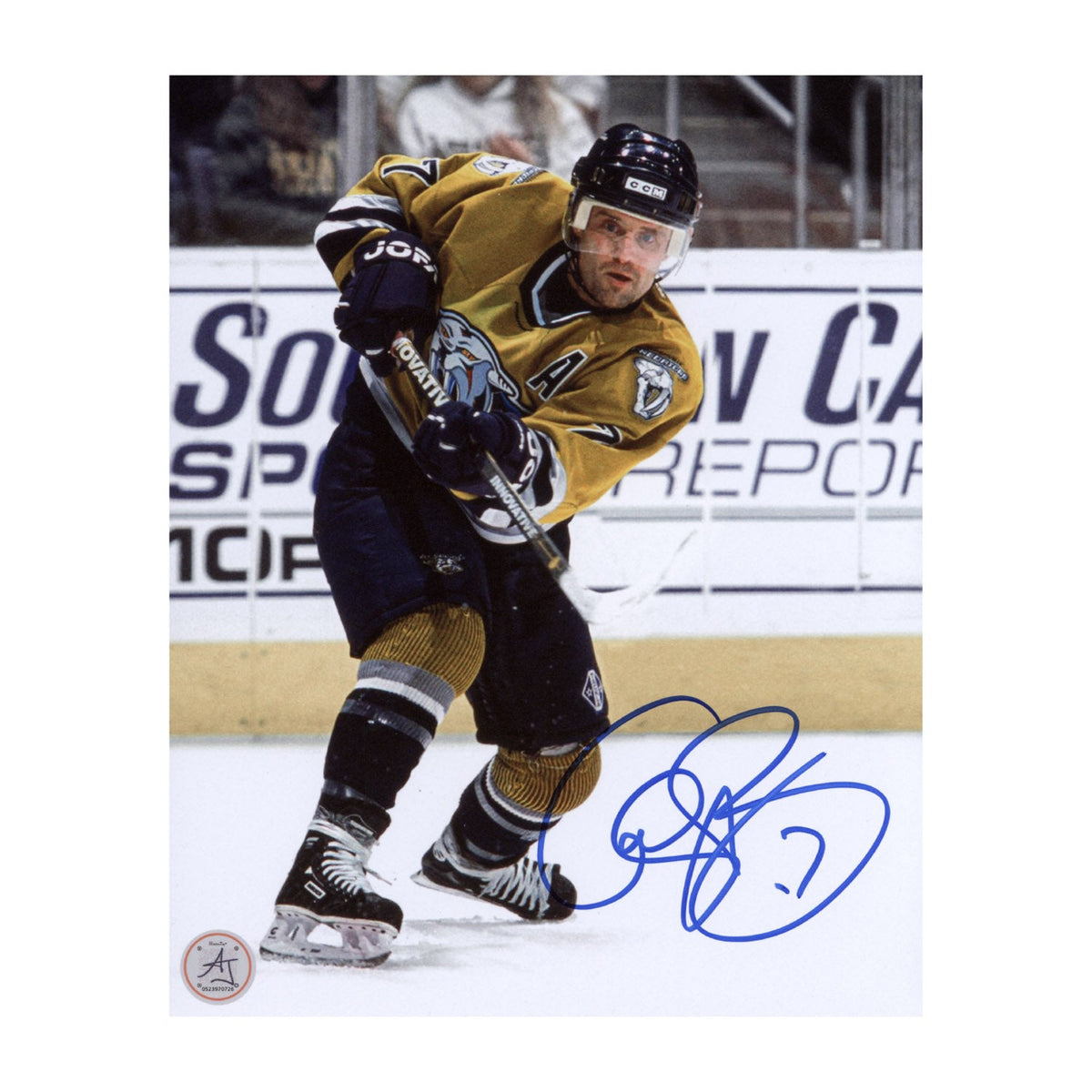 Cliff Ronning Signed Nashville Predators Shooting 8x10 Photo product image 1, provided for visual reference and product