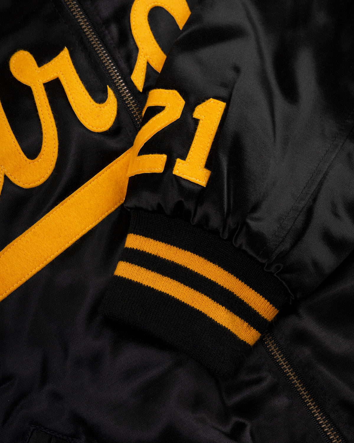 Roberto Clemente 1970 Authentic All Satin Varsity Jacket product image 4, provided for visual reference and product detail