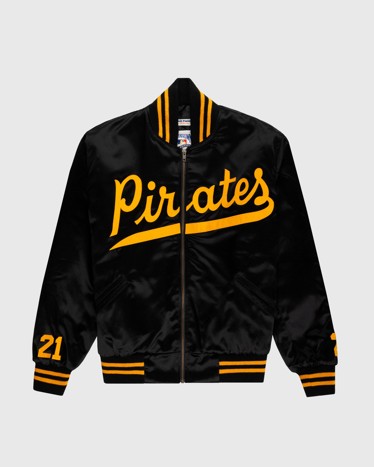 Roberto Clemente 1970 Authentic All Satin Varsity Jacket product image 1, provided for visual reference and product detail