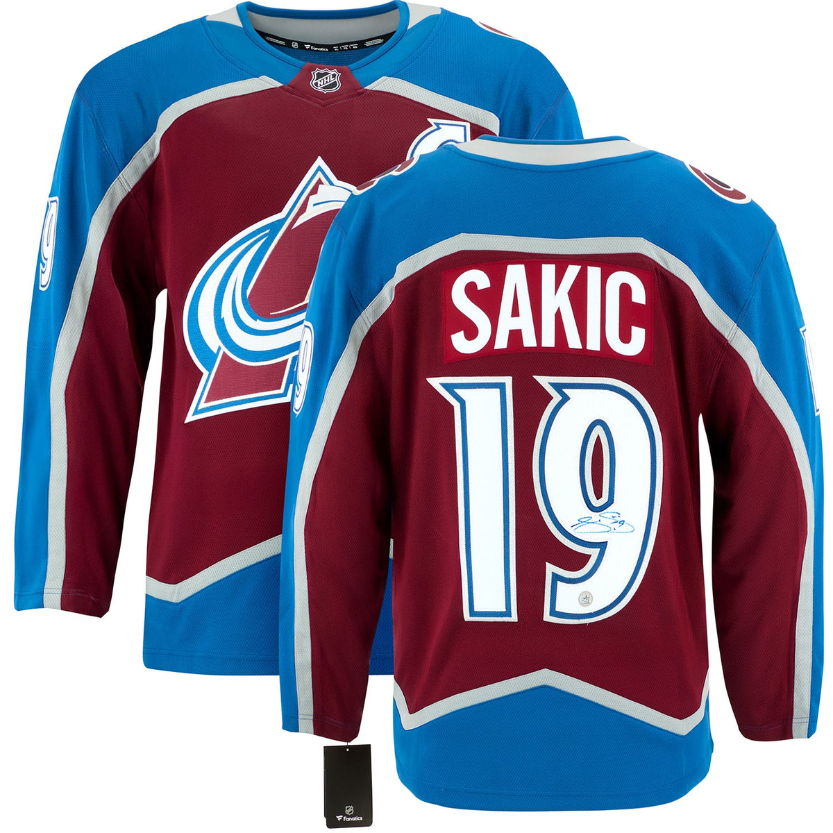 Joe Sakic Autographed Colorado Avalanche Fanatics Breakaway Jersey product image 3, provided for visual reference and