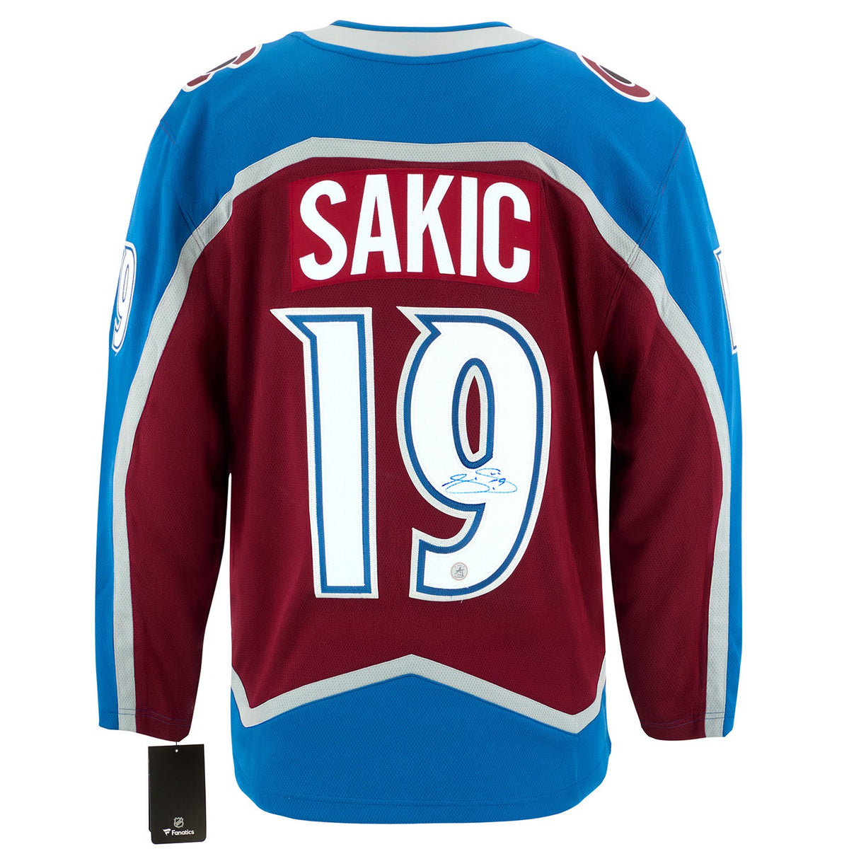 Joe Sakic Autographed Colorado Avalanche Fanatics Breakaway Jersey product image 1, provided for visual reference and