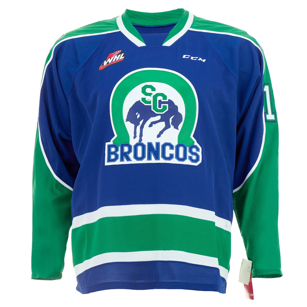 Joe Sakic Autographed Swift Current Broncos CCM CHL Hockey Jersey product image 2, provided for visual reference and product