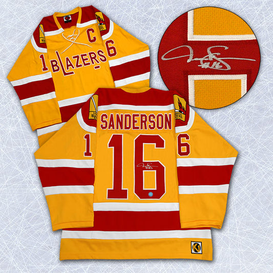 Derek Sanderson Philadelphia Blazers Signed Vintage WHA Jersey product image 1, provided for visual reference and product