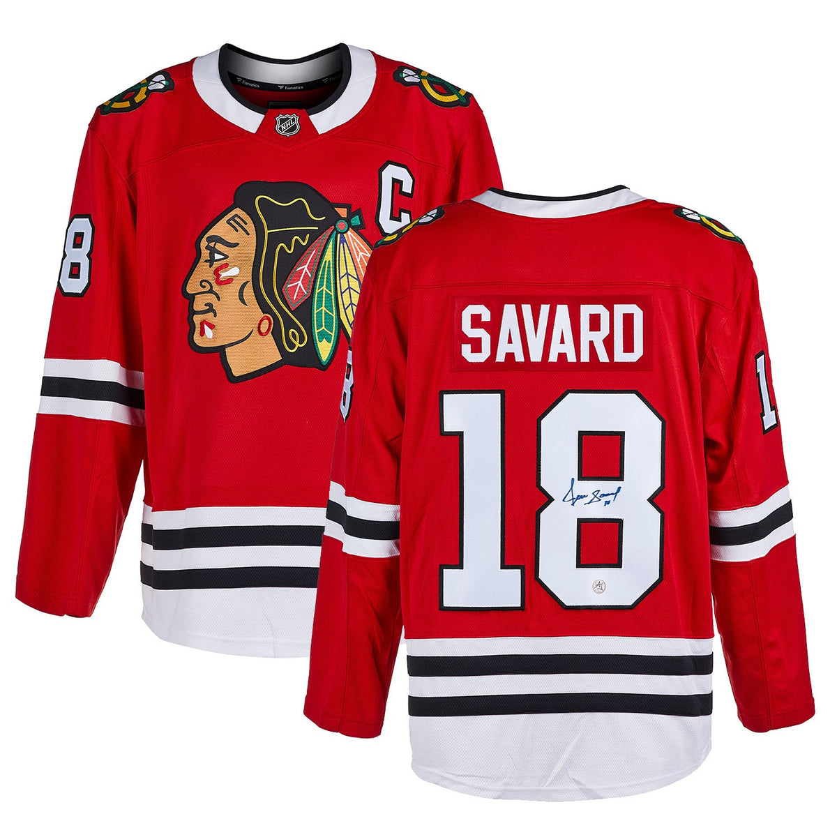 Denis Savard Autographed Chicago Blackhawks Fanatics Breakaway Jersey product image 3, provided for visual reference and