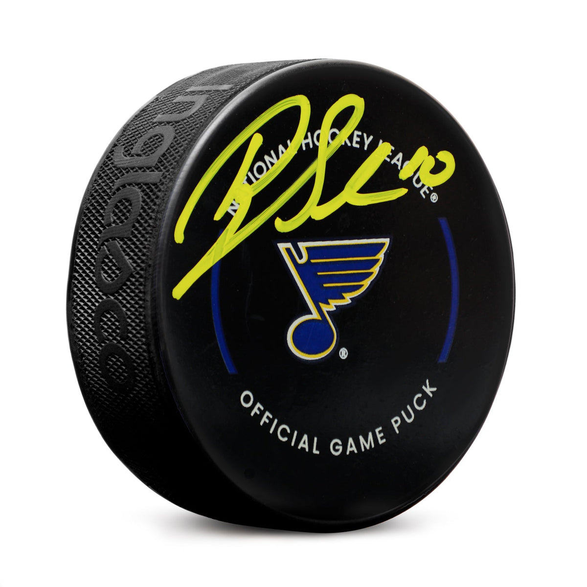 Brayden Schenn Signed St Louis Blues Official Game Puck product image 1, provided for visual reference and product detail