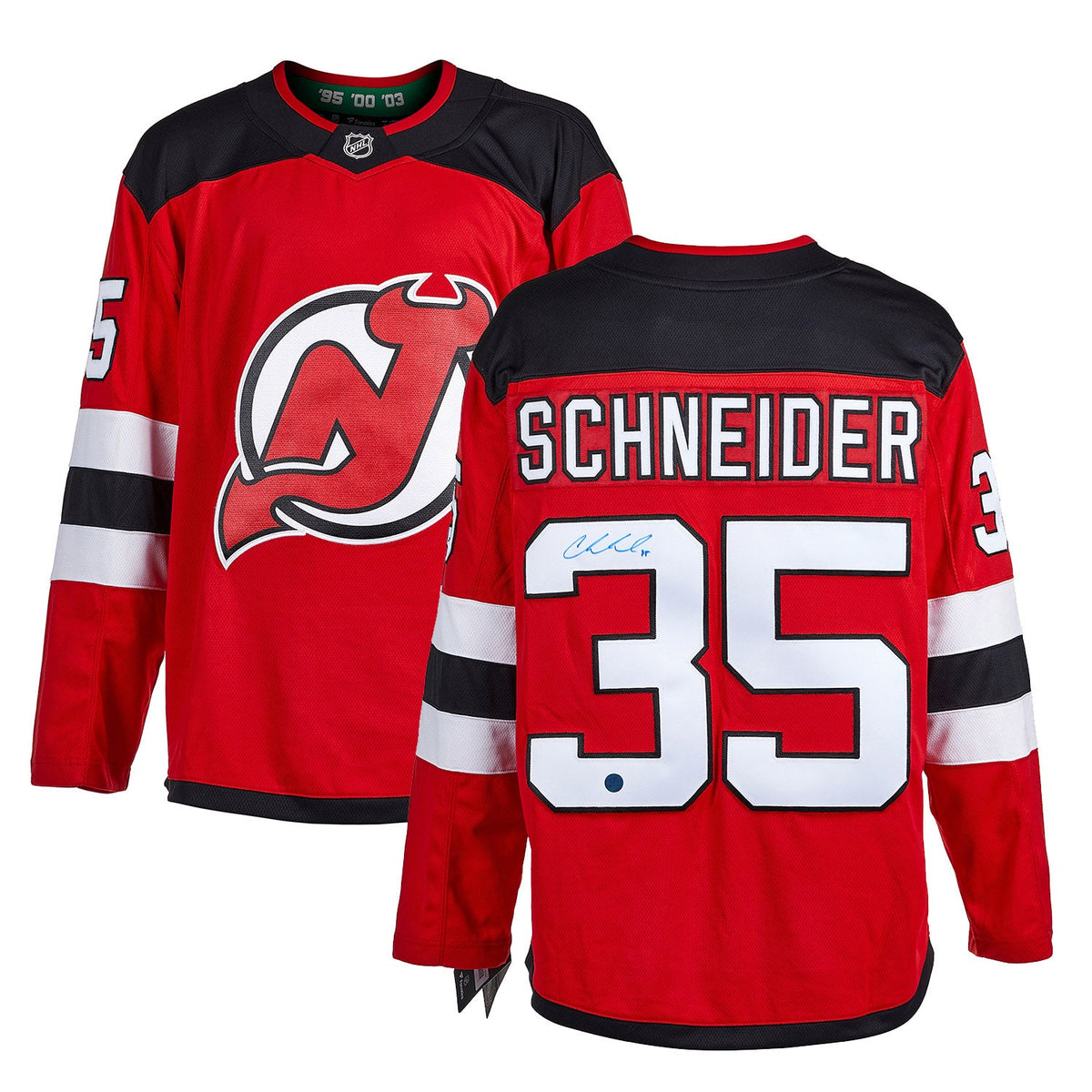 Cory Schneider Autographed New Jersey Devils Fanatics Breakaway Jersey product image 3, provided for visual reference and