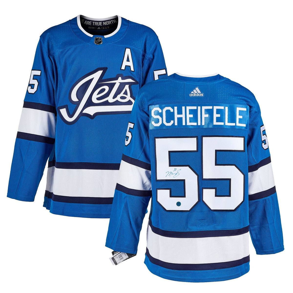 Mark Scheifele Signed Winnipeg Jets Aviator Alternate adidas Jersey product image 3, provided for visual reference and
