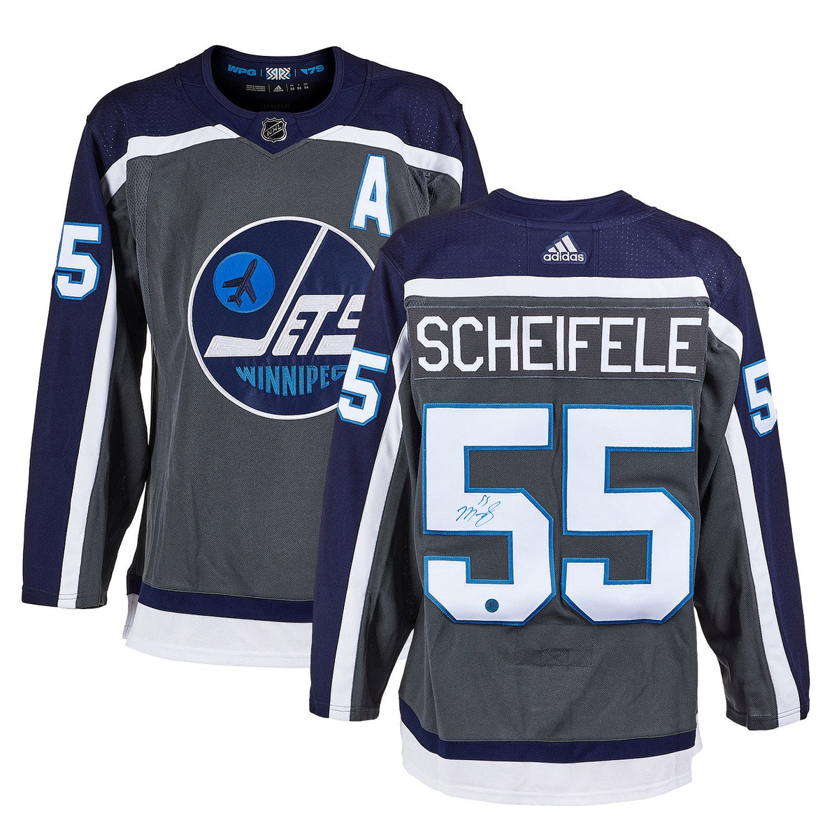Mark Scheifele Signed Winnipeg Jets Reverse Retro adidas Jersey product image 3, provided for visual reference and product