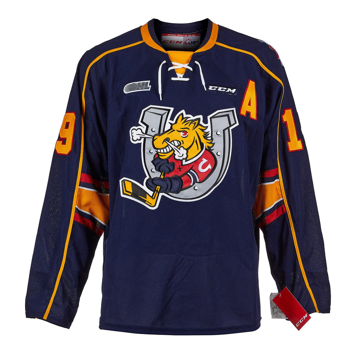 Mark Scheifele Barrie Colts Signed CCM Premier CHL Jersey product image 2, provided for visual reference and product detail