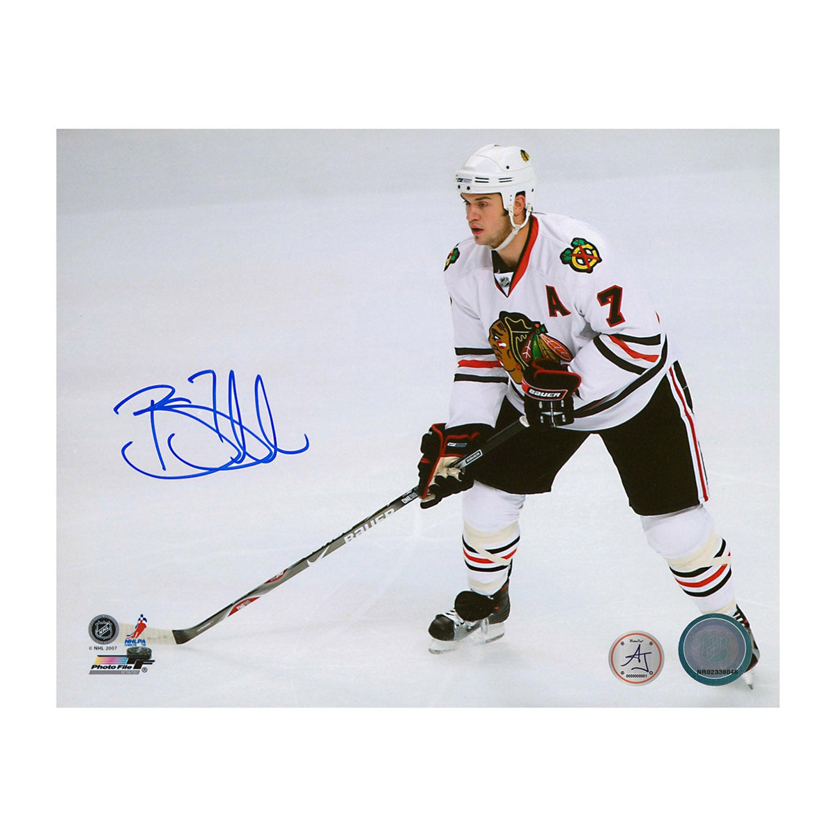 Brent Seabrook Autographed Chicago Blackhawks Aerial View 8x10 Photo product image 1, provided for visual reference and