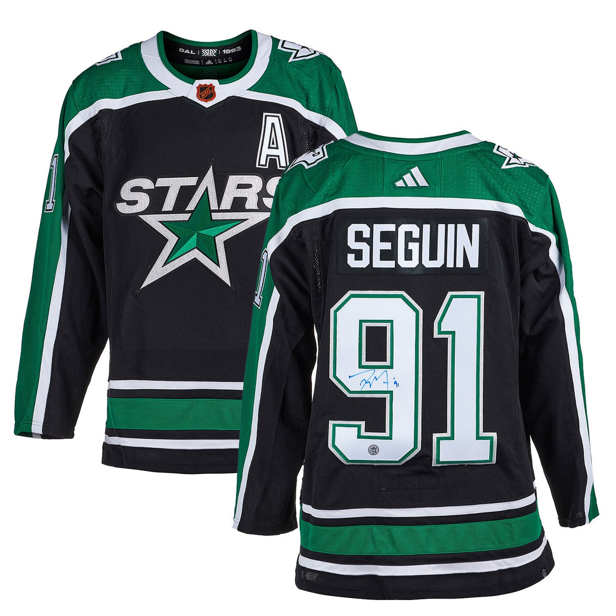 Tyler Seguin Signed Dallas Stars Reverse Retro 2.0 adidas Jersey product image 3, provided for visual reference and product