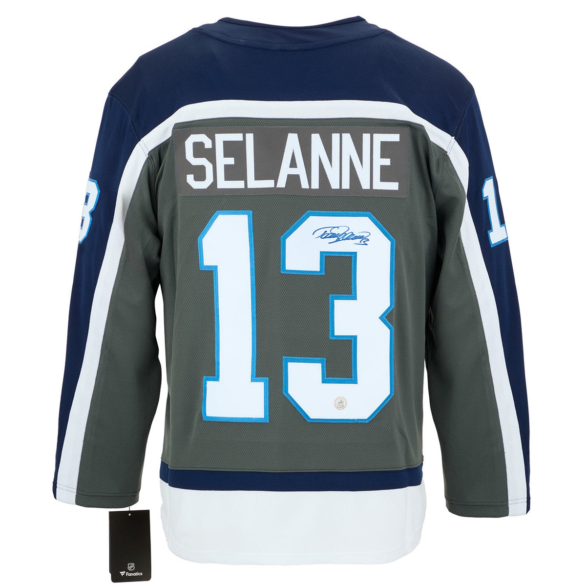 Teemu Selanne Signed Winnipeg Jets Special Edition Fanatics Breakaway Jersey product image 1, provided for visual reference