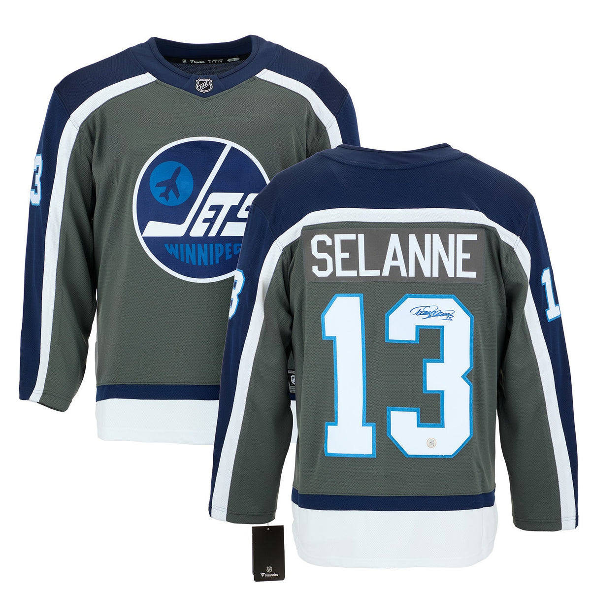 Teemu Selanne Signed Winnipeg Jets Special Edition Fanatics Breakaway Jersey product image 3, provided for visual reference