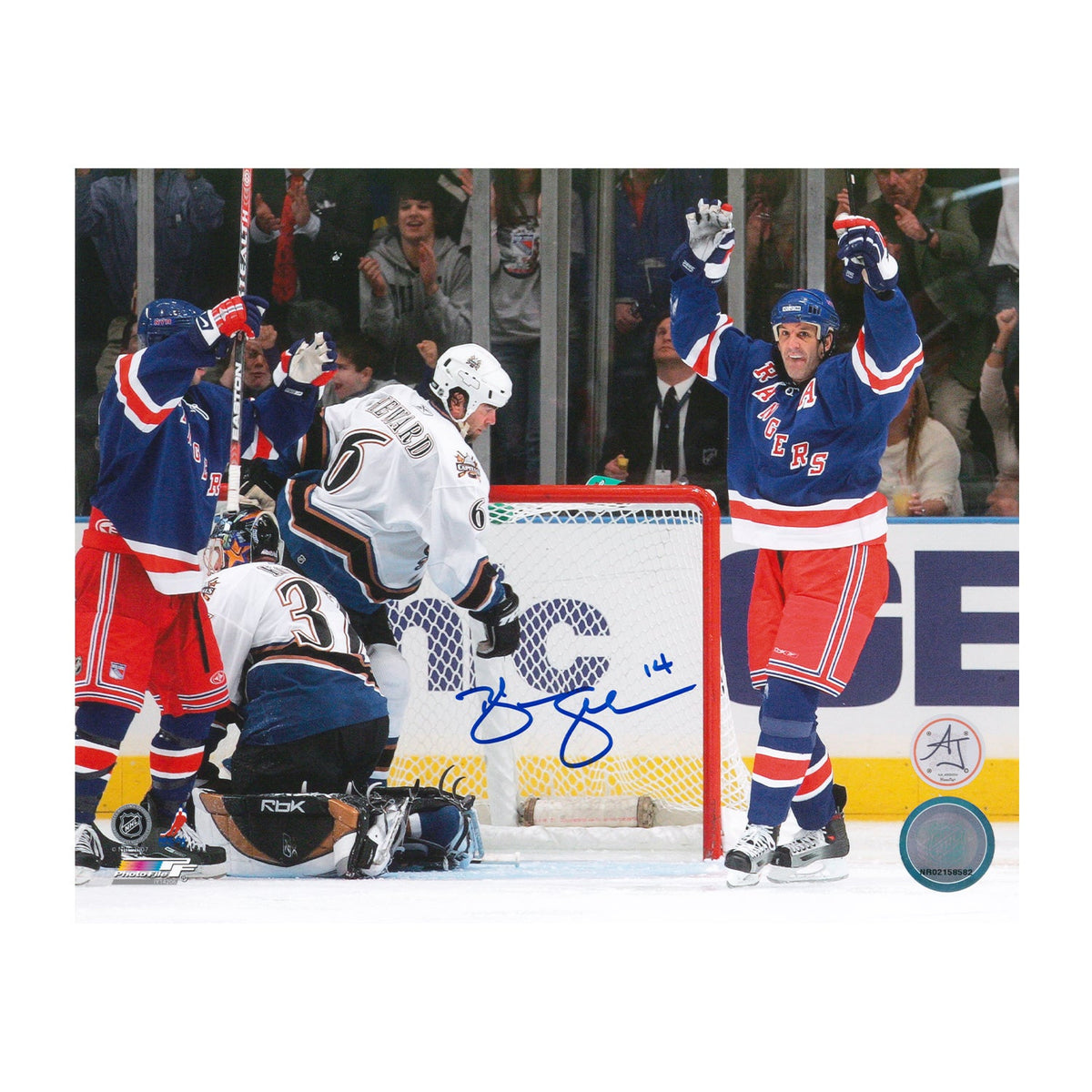 Brendan Shanahan Signed New York Rangers Goal Celebration 8x10 Photo product image 1, provided for visual reference and
