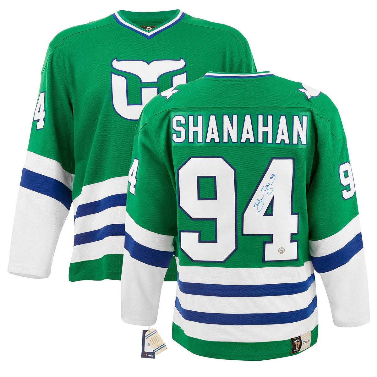 Brendan Shanahan Signed Hartford Whalers Throwback Breakaway Jersey product image 3, provided for visual reference and