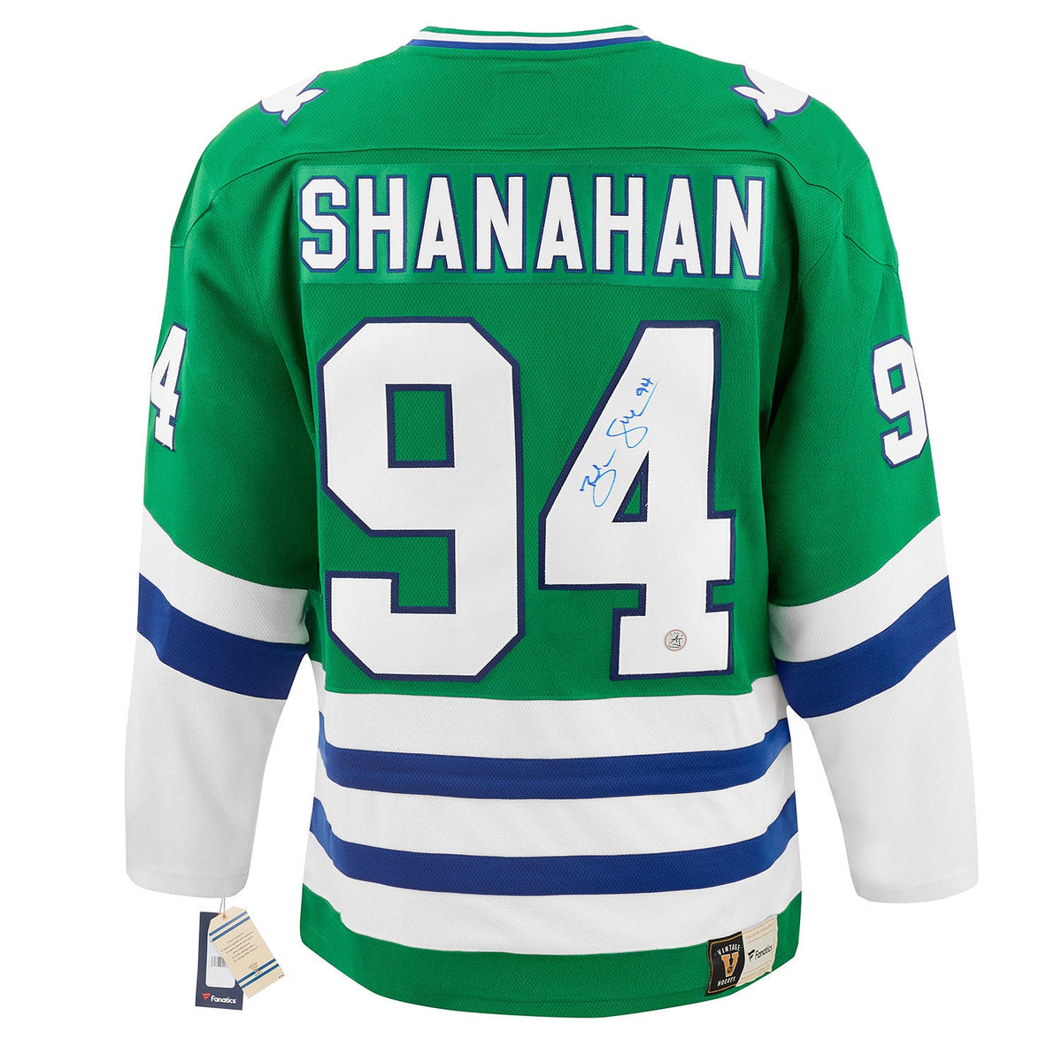 Brendan Shanahan Signed Hartford Whalers Throwback Breakaway Jersey product image 1, provided for visual reference and
