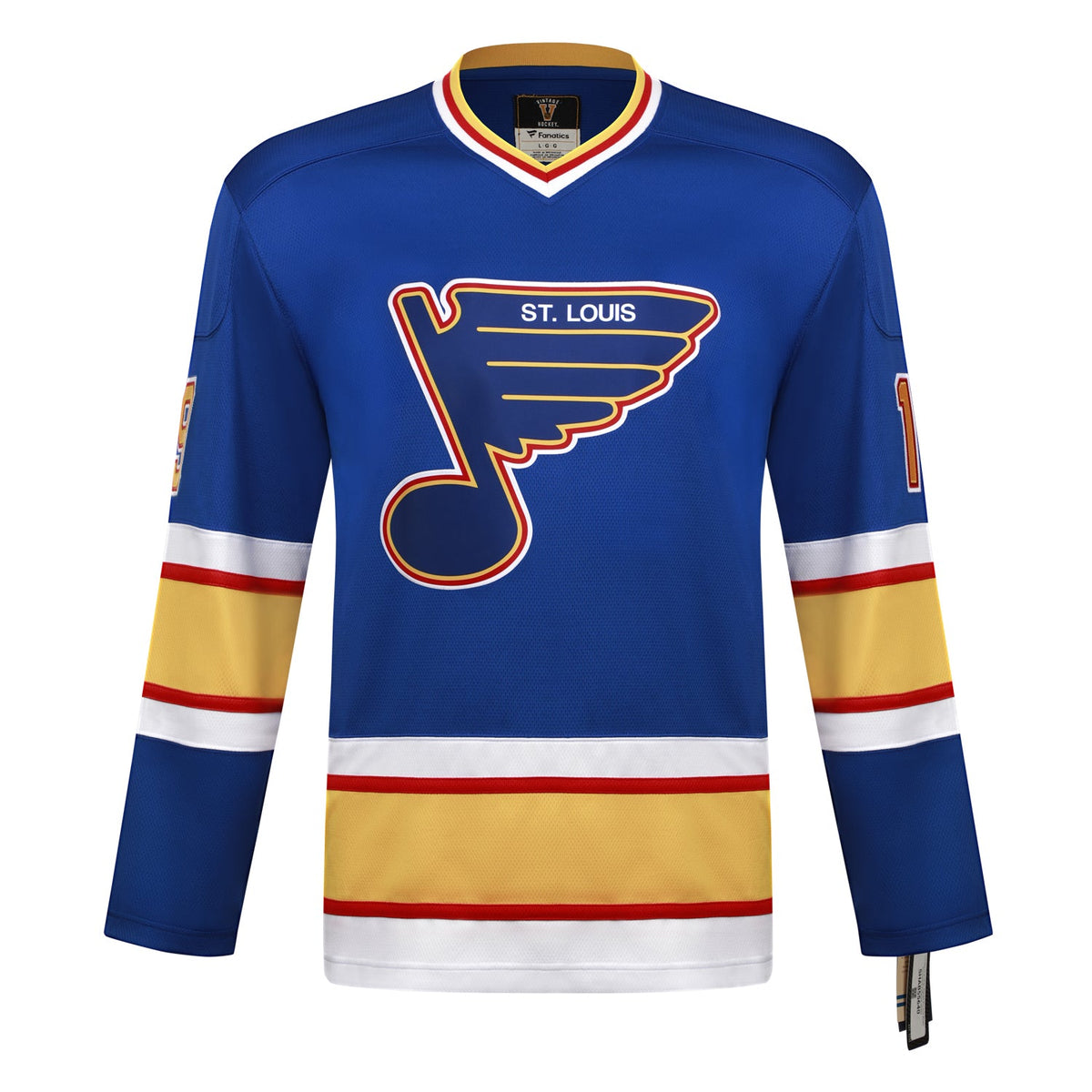 Brendan Shanahan Signed St Louis Blues Throwback Breakaway Jersey product image 2, provided for visual reference and product