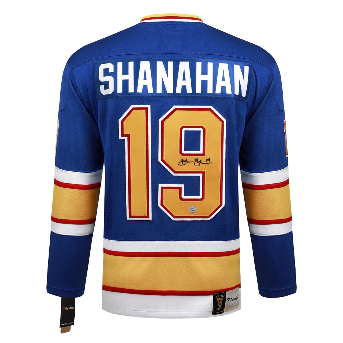 Brendan Shanahan Signed St Louis Blues Throwback Breakaway Jersey product image 1, provided for visual reference and product