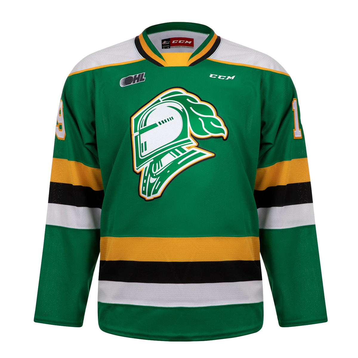 Brendan Shanahan Autographed London Knights Green CCM CHL Jersey product image 2, provided for visual reference and product