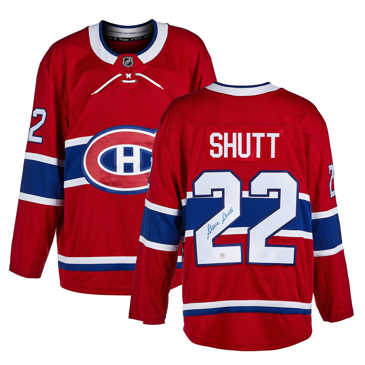 Steve Shutt Autographed Montreal Canadiens Fanatics Breakaway Jersey product image 3, provided for visual reference and