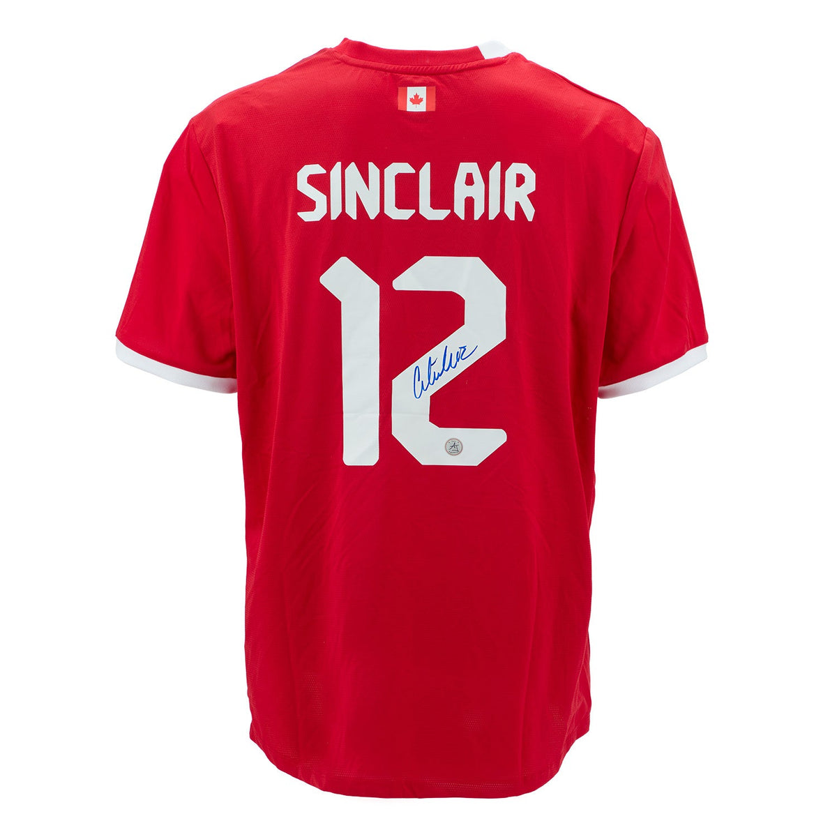 Christine Sinclair Autographed Team Canada Umbro Replica Soccer Jersey product image 1, provided for visual reference and