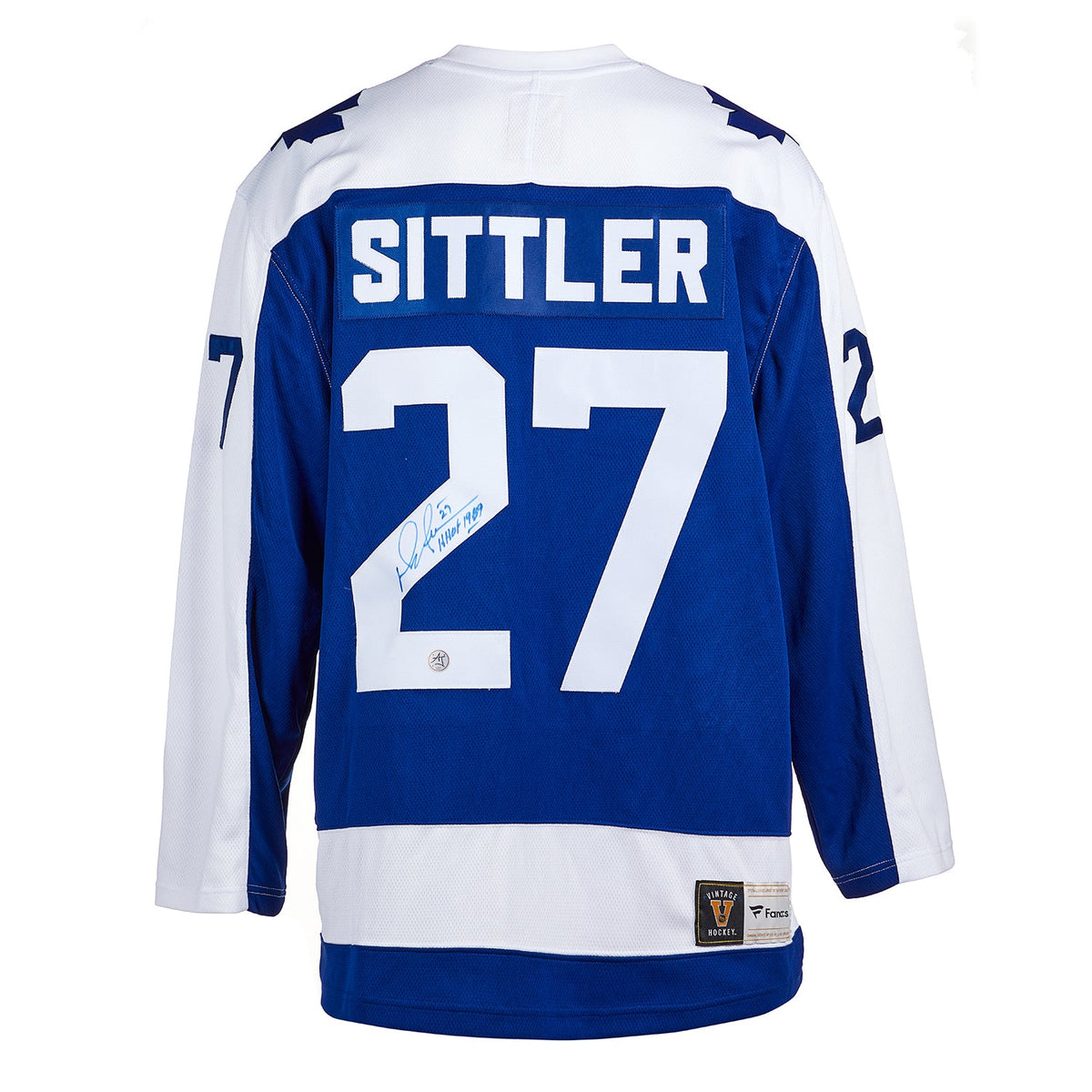 Darryl Sittler Autographed Toronto Maple Leafs Fanatics Throwback Jersey product image 1, provided for visual reference and