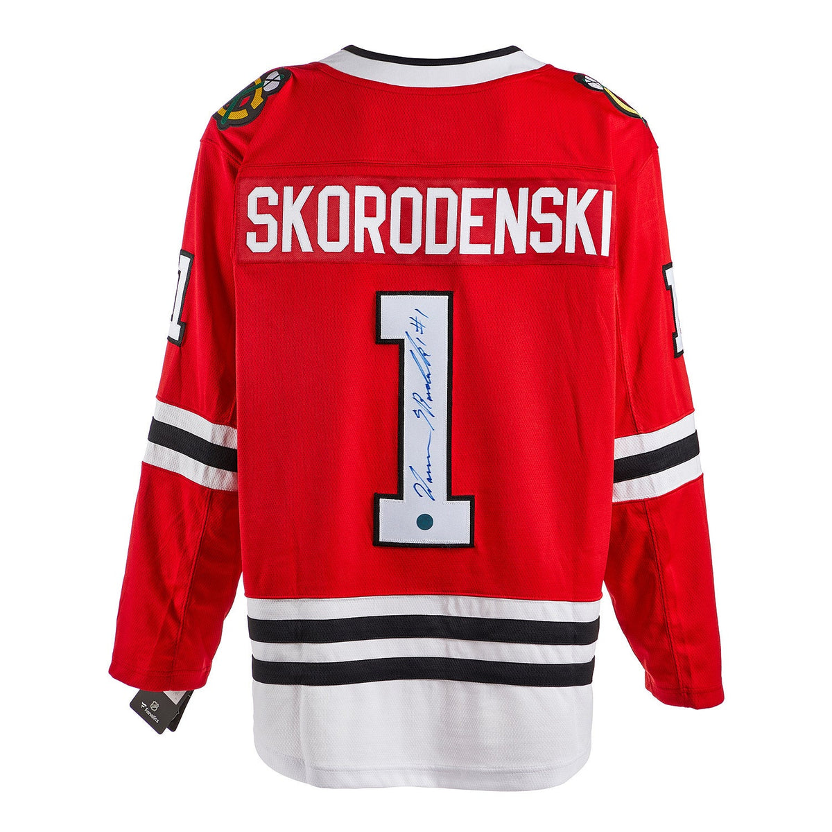 Warren Skorodenski Autographed Chicago Blackhawks Fanatics Breakaway Jersey product image 1, provided for visual reference