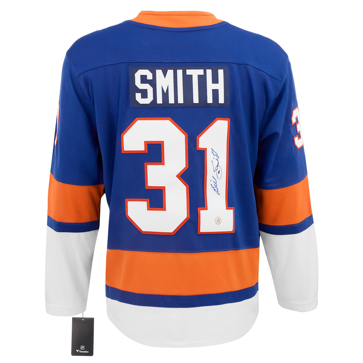 Billy Smith Autographed New York Islanders Fanatics Breakaway Jersey product image 1, provided for visual reference and