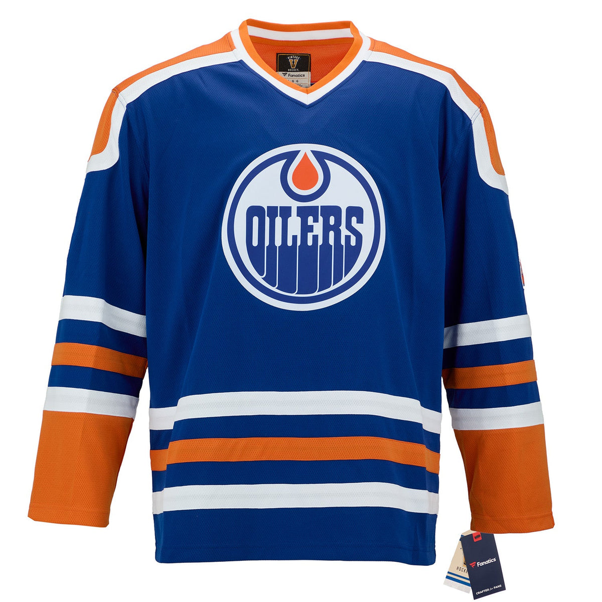 Steve Smith Autographed Edmonton Oilers Fanatics Throwback Jersey product image 2, provided for visual reference and product