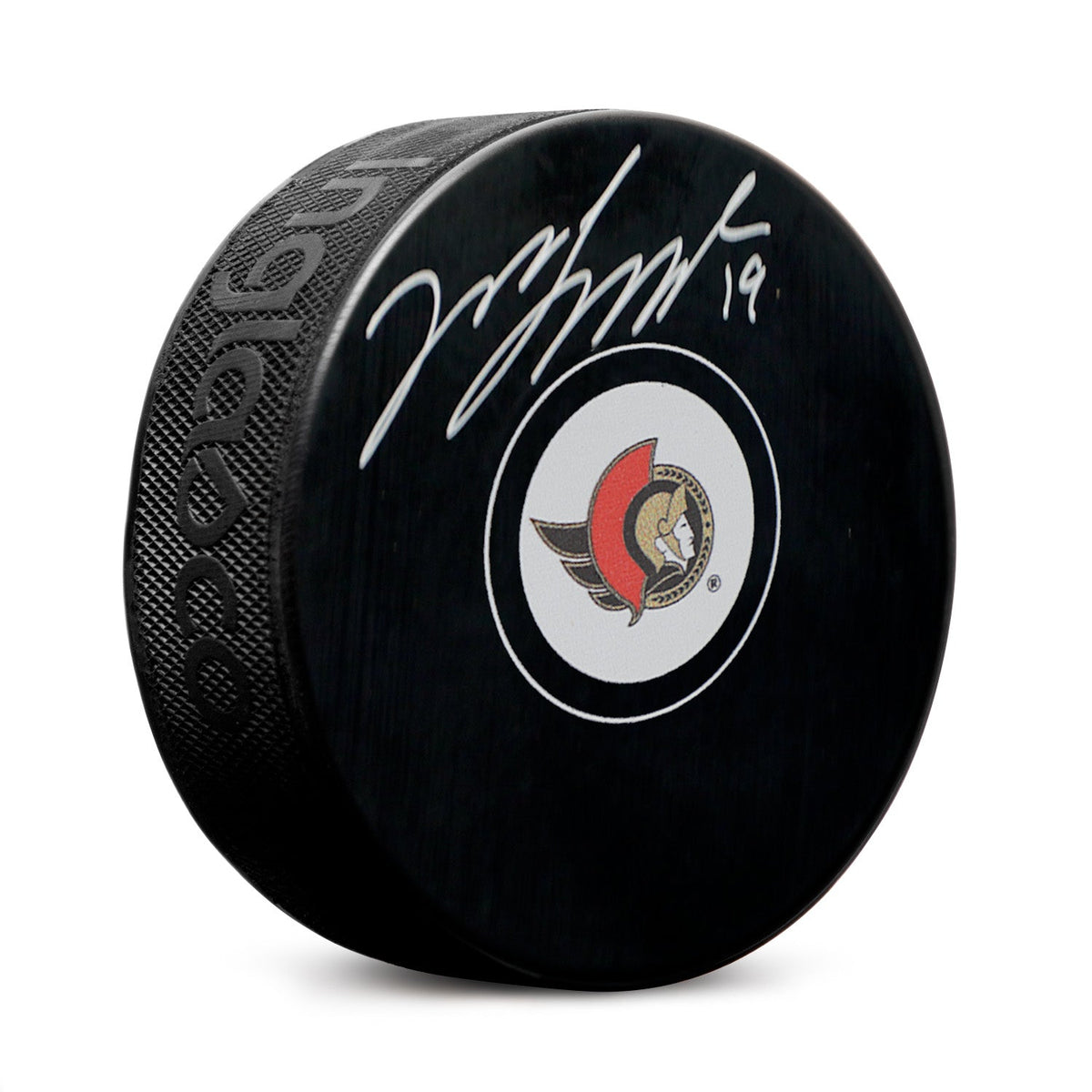Jason Spezza Autographed Ottawa Senators Classic Logo Puck product image 1, provided for visual reference and product detail
