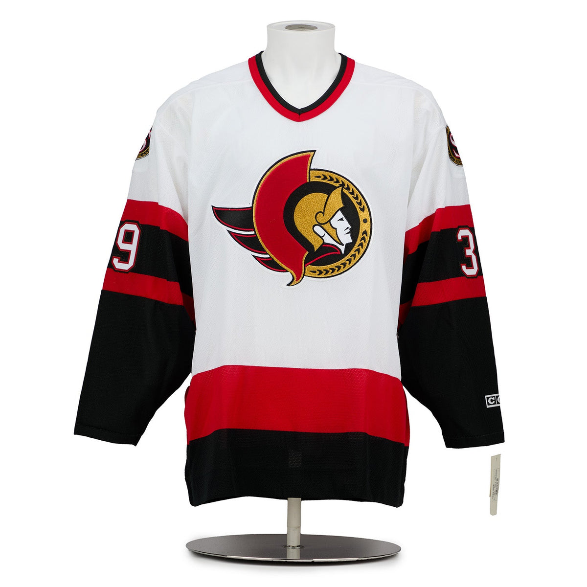 Jason Spezza Ottawa Senators Signed & Dated 1st Game Vintage CCM Jersey product image 2, provided for visual reference and