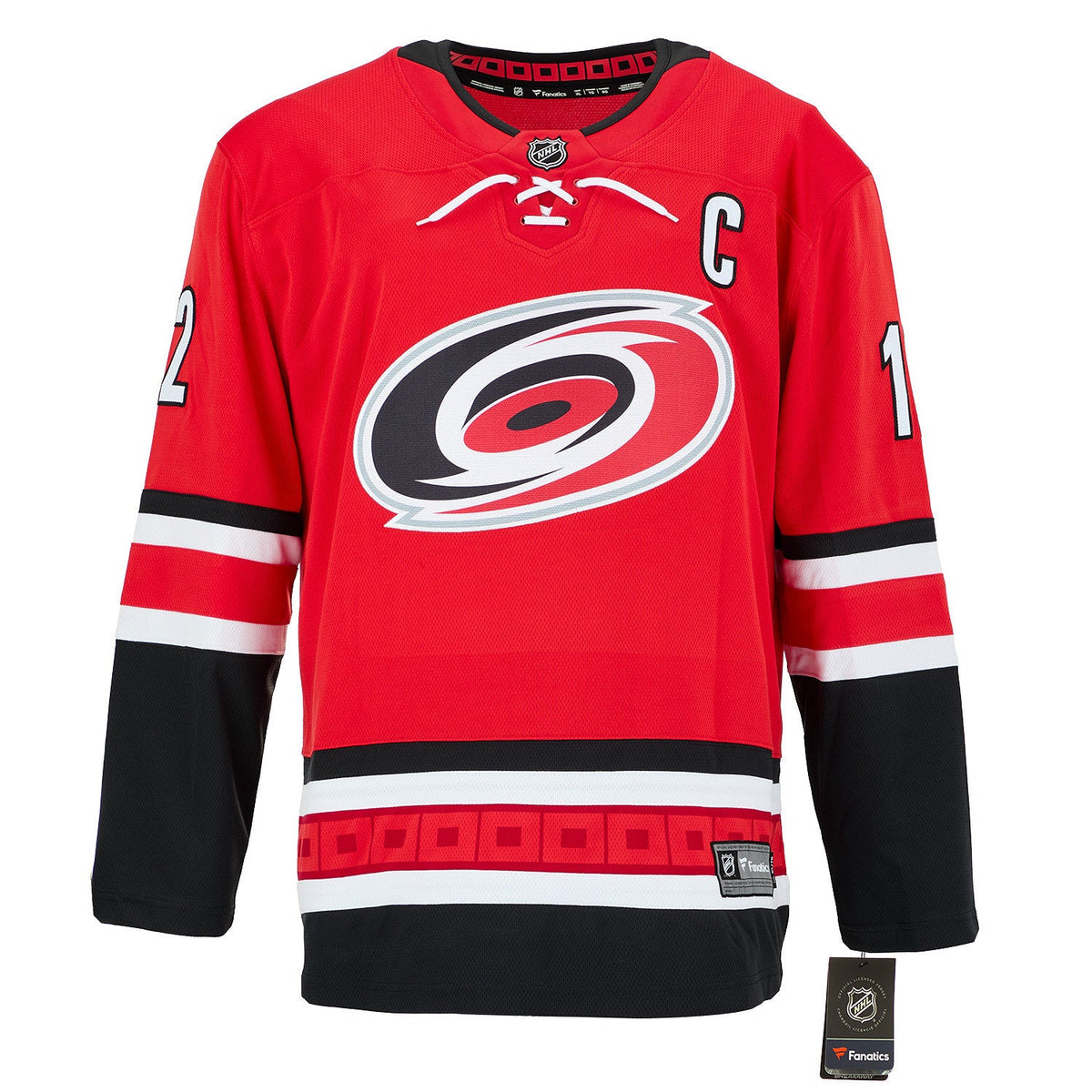 Eric Staal Autographed Carolina Hurricanes Red Fanatics Breakaway Jersey product image 2, provided for visual reference and