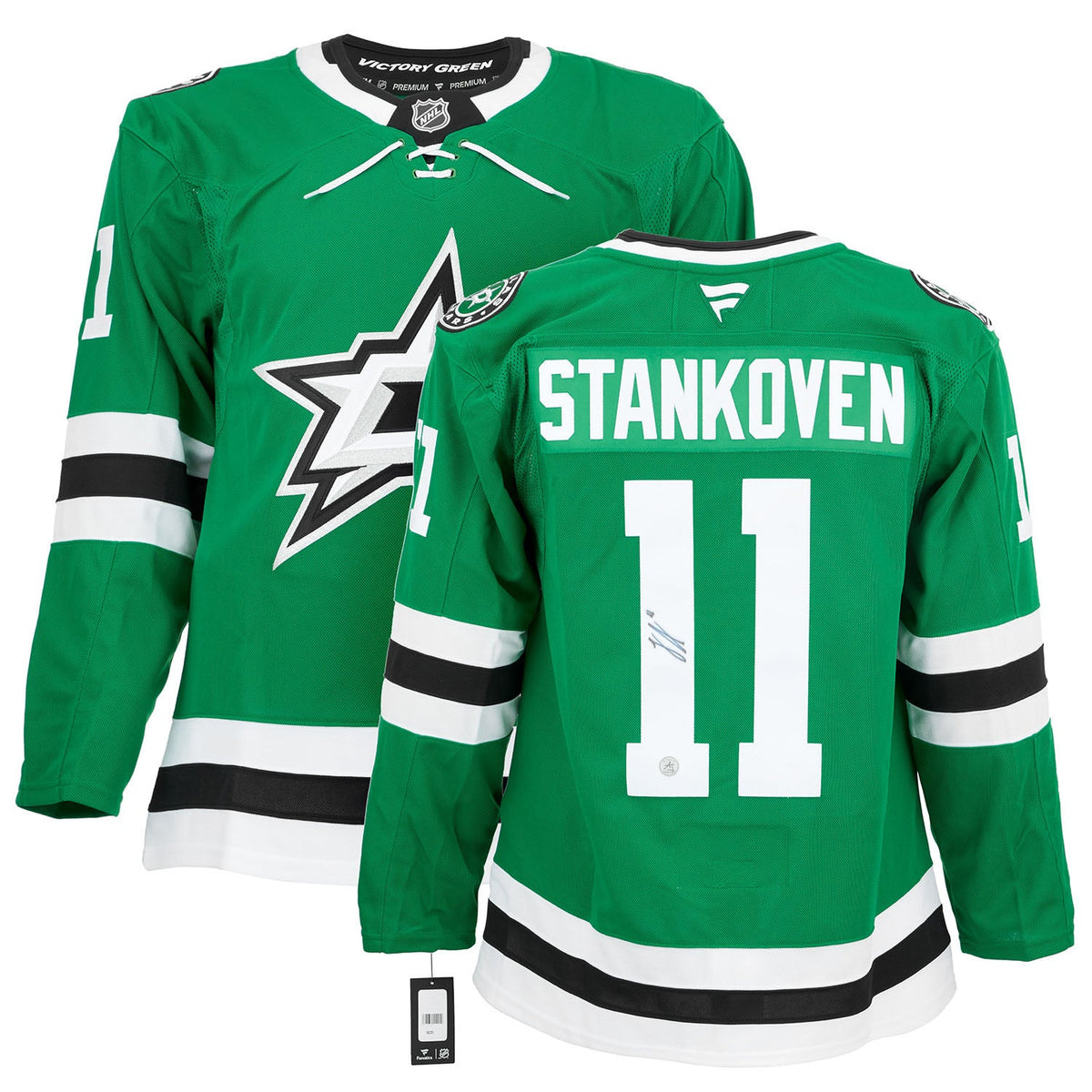 Logan Stankoven Autographed Dallas Stars Fanatics Premium Jersey product image 3, provided for visual reference and product