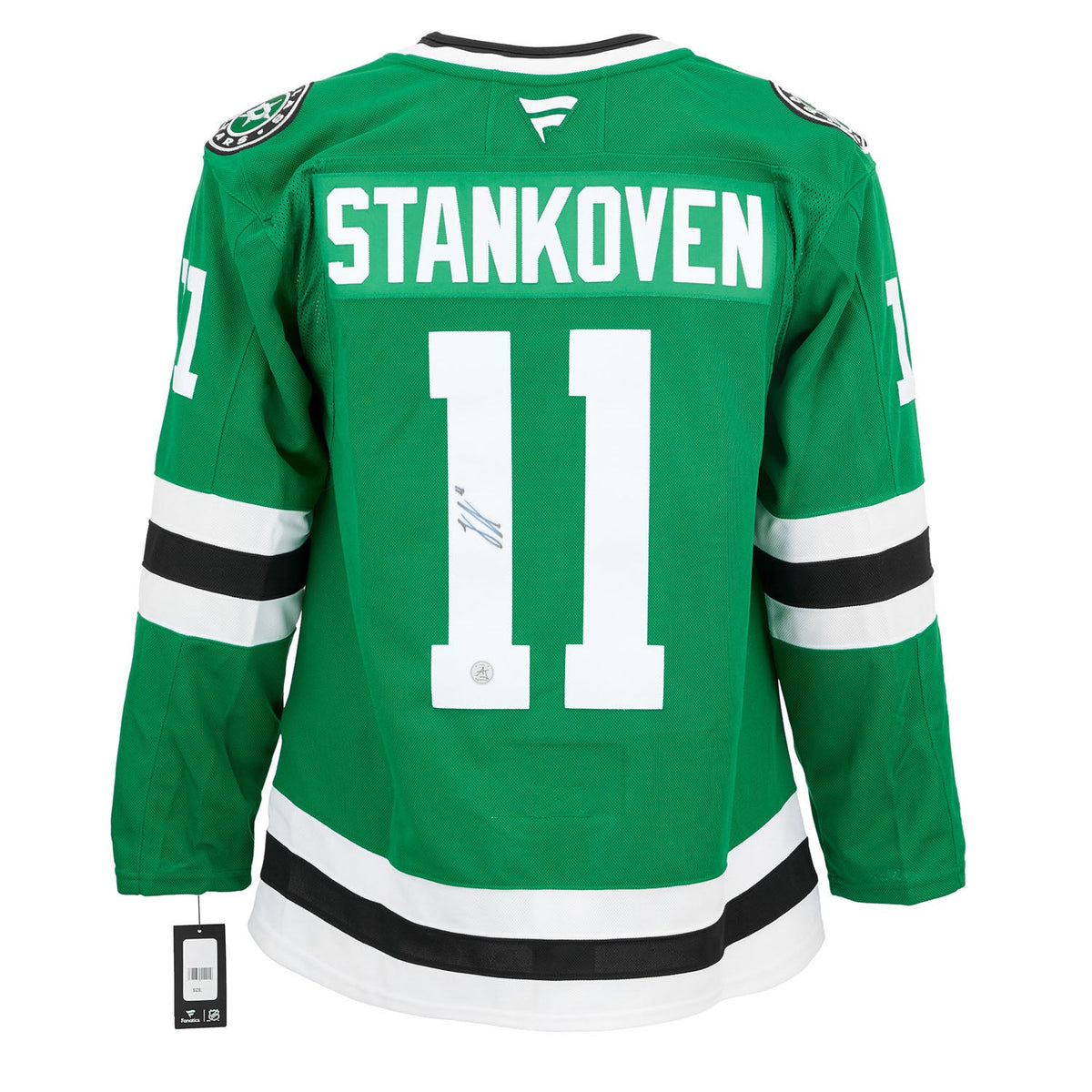 Logan Stankoven Autographed Dallas Stars Fanatics Premium Jersey product image 1, provided for visual reference and product