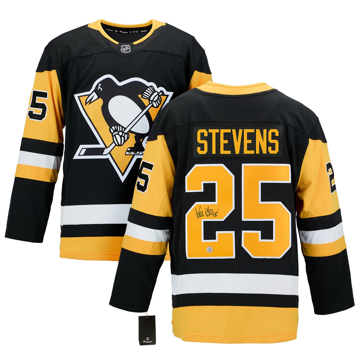 Kevin Stevens Signed Pittsburgh Penguins Fanatics Breakaway Jersey product image 3, provided for visual reference and