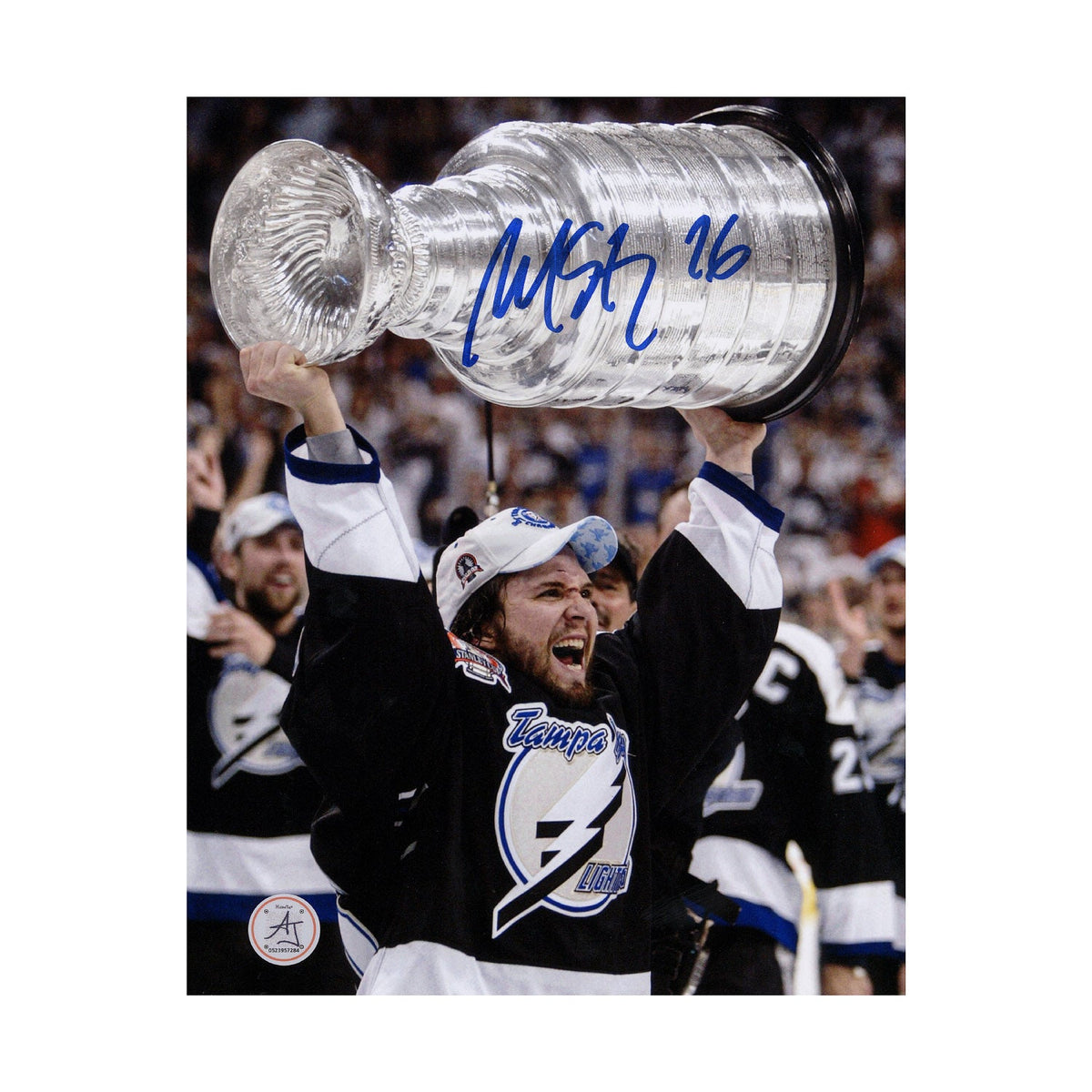 Martin St Louis Autographed Tampa Bay Lightning 2004 Stanley Cup 8x10 Photo product image 1, provided for visual reference