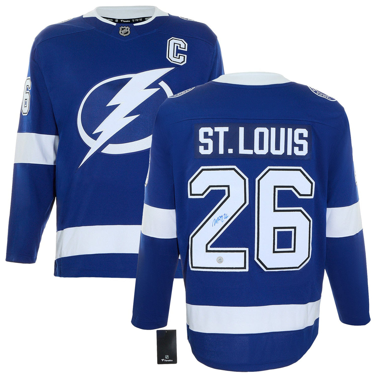 Martin St Louis Autographed Tampa Bay Lightning Fanatics Breakaway Jersey product image 3, provided for visual reference and