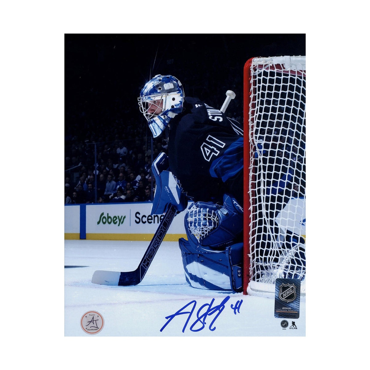 Anthony Stolarz Autographed Toronto Maple Leafs Hero Profile 8x10 Photo product image 1, provided for visual reference and