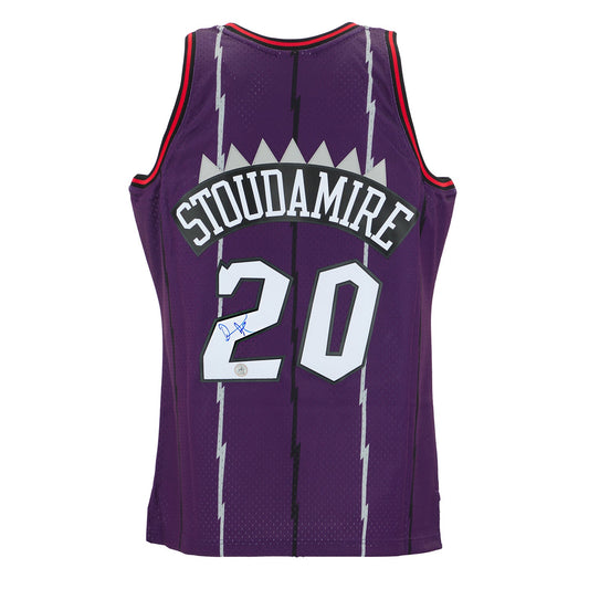 Damon Stoudamire Signed Toronto Raptors Mitchell & Ness Throwback Jersey product image 1, provided for visual reference and
