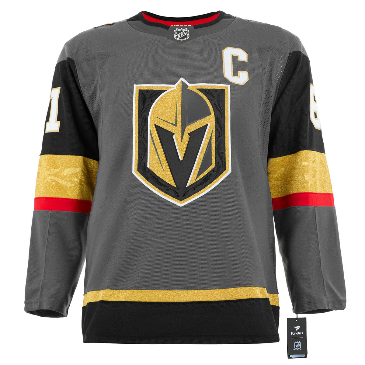 Mark Stone Signed Vegas Golden Knights Alt Grey Fanatics Premium Jersey product image 2, provided for visual reference and