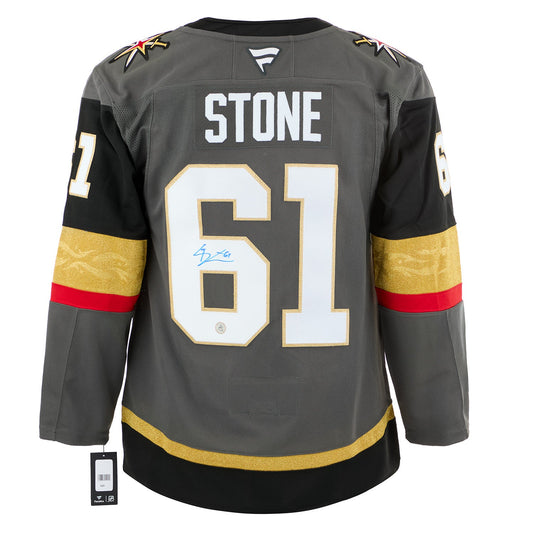 Mark Stone Signed Vegas Golden Knights Alt Grey Fanatics Premium Jersey product image 1, provided for visual reference and