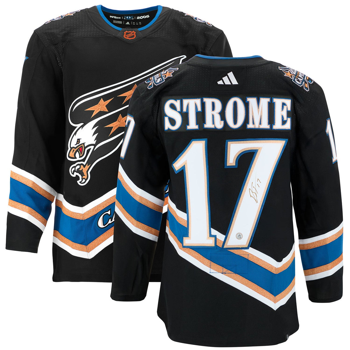 Dylan Strome Signed Washington Capitals Reverse Retro 2.0 adidas Jersey product image 3, provided for visual reference and