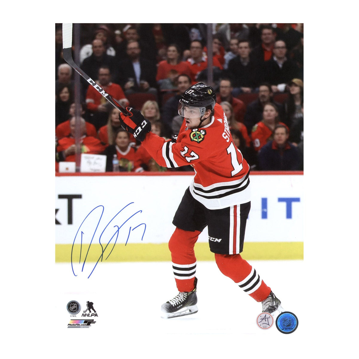 Dylan Strome Signed Chicago Blackhawks Slapshot 11x14 Photo product image 1, provided for visual reference and product